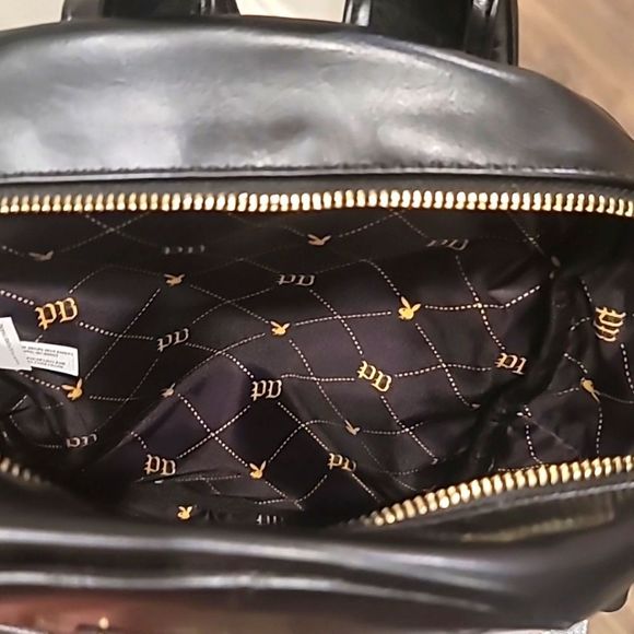 Playboy Black Embossed Playboy Bunny Mini Backpack main image 6